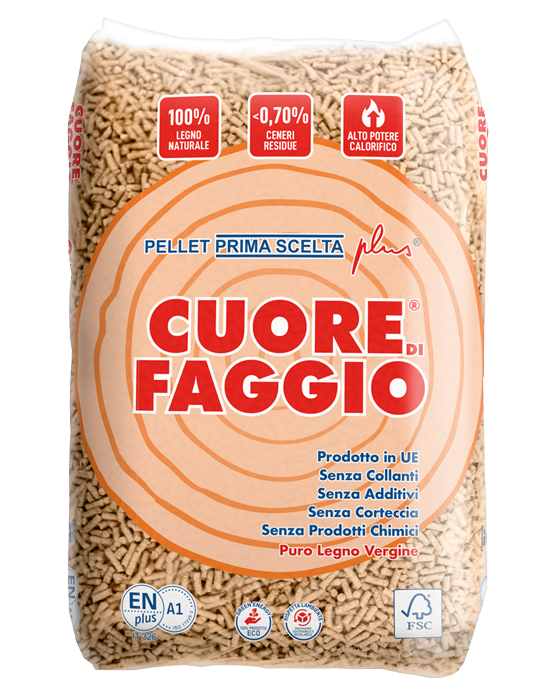 Bancale Pellet Cuore di Faggio – 70 sacchi da 15 kg